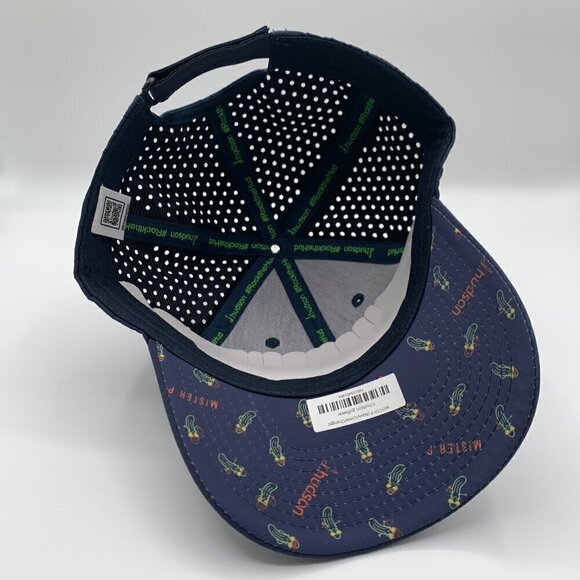 D Husdon Golfwear Mens Navy Blue Mr P Strapback Trucker Hat New - Picture 4 of 5